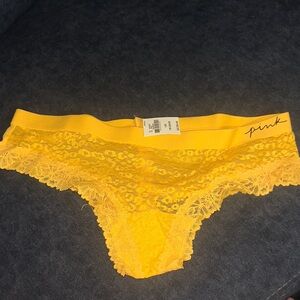 PINK Victoria's Secret Bright Yellow Lace Panties💛